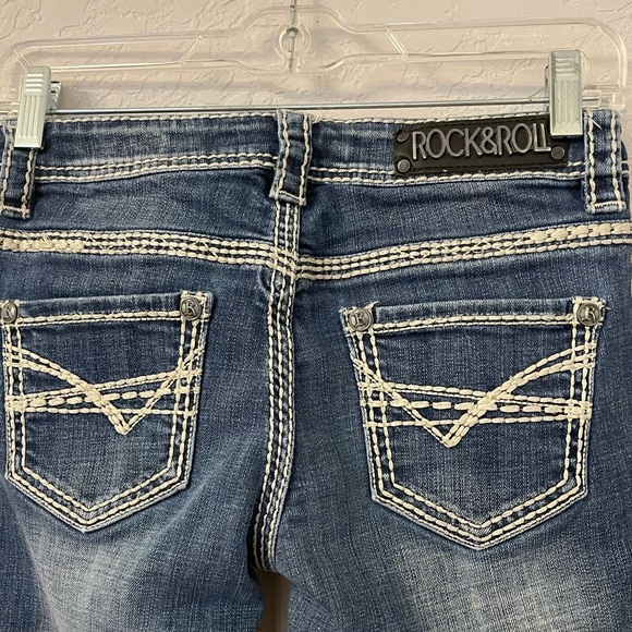 Rock&Roll Cowgirl Riding Jean 25X32 Bootcut Medium Wash Preloved - Picture 8 of 14